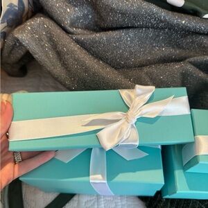 Tiffany & Co Gift Box with White Ribbon